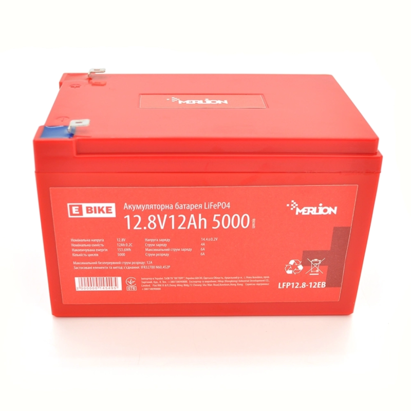 Merlion LiFePO4 12.8V 12AH (4S2P/BMS-15A)